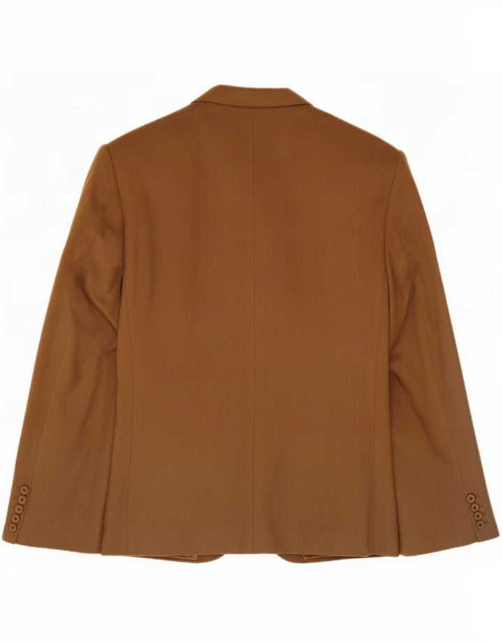 Elleci Giacca blazer da uomo a 2 bottoni UK 40 Large Marrone Lambswool