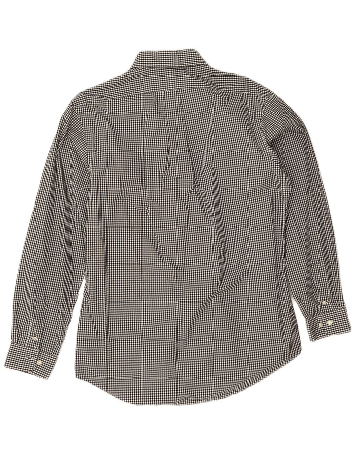 Polo Ralph Lauren Camicia da uomo su misura taglia 17 grande cotone a quadretti nero