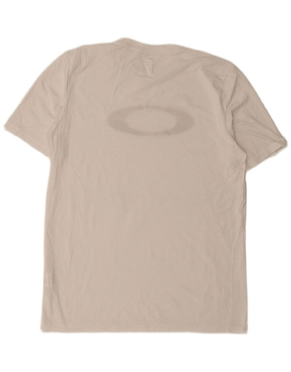 T-shirt grafica da uomo Oakley grande bianca