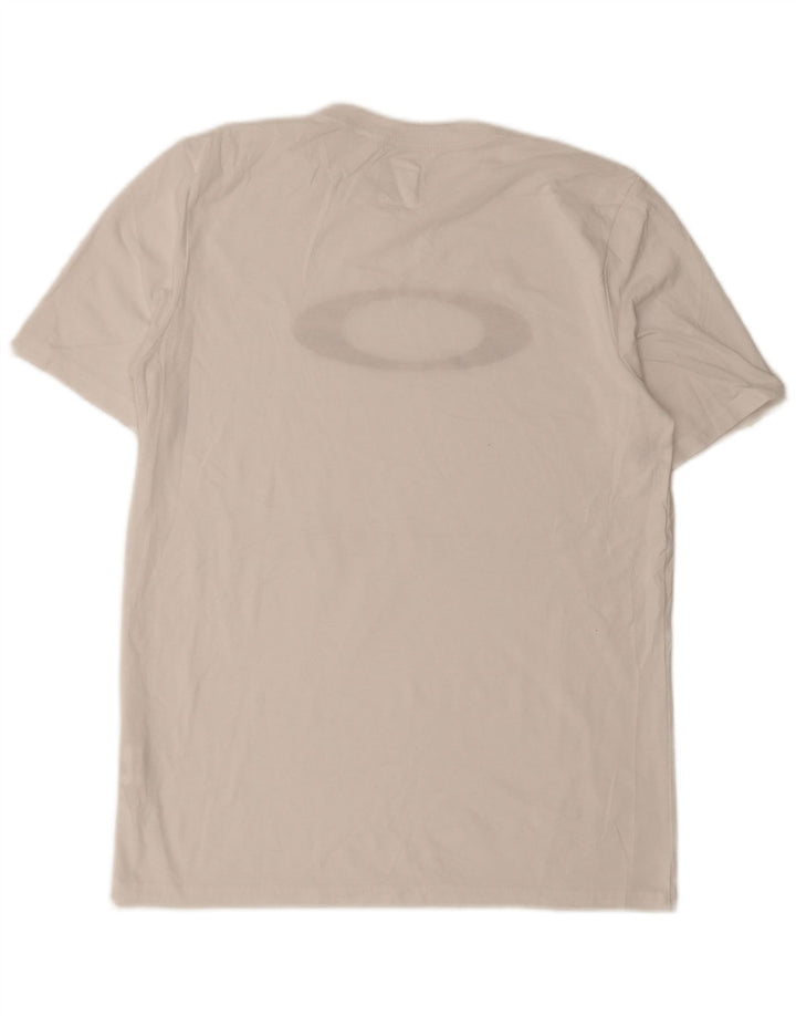 T-shirt grafica da uomo Oakley grande bianca