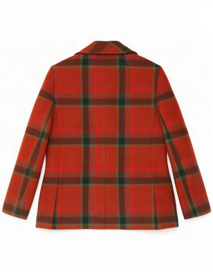 Stylbert Giacca blazer da donna a 3 bottoni IT 44 scozzese medio rosso