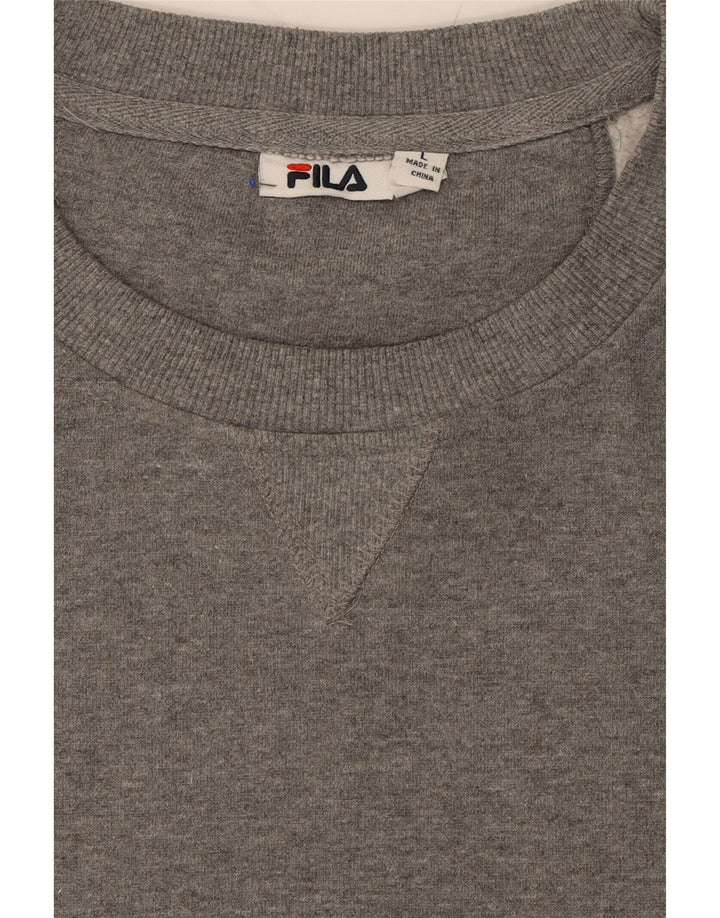 FILA Mens Sweatshirt Jumper Large Grey Cotton Vintage Fila and Second-Hand Fila from Messina Hembry 