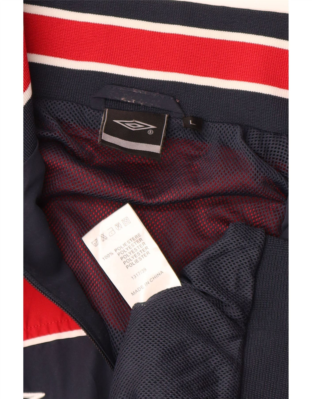 Giacca da ginnastica grafica da uomo Umbro grande color block blu navy
