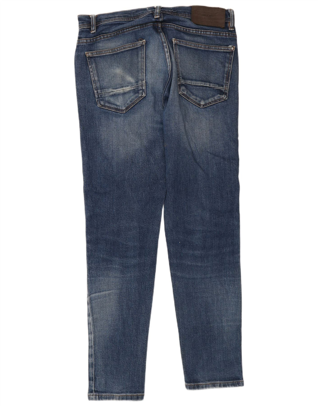 Jeans slim da uomo Zara EU 42 Large W32 L30 Blu