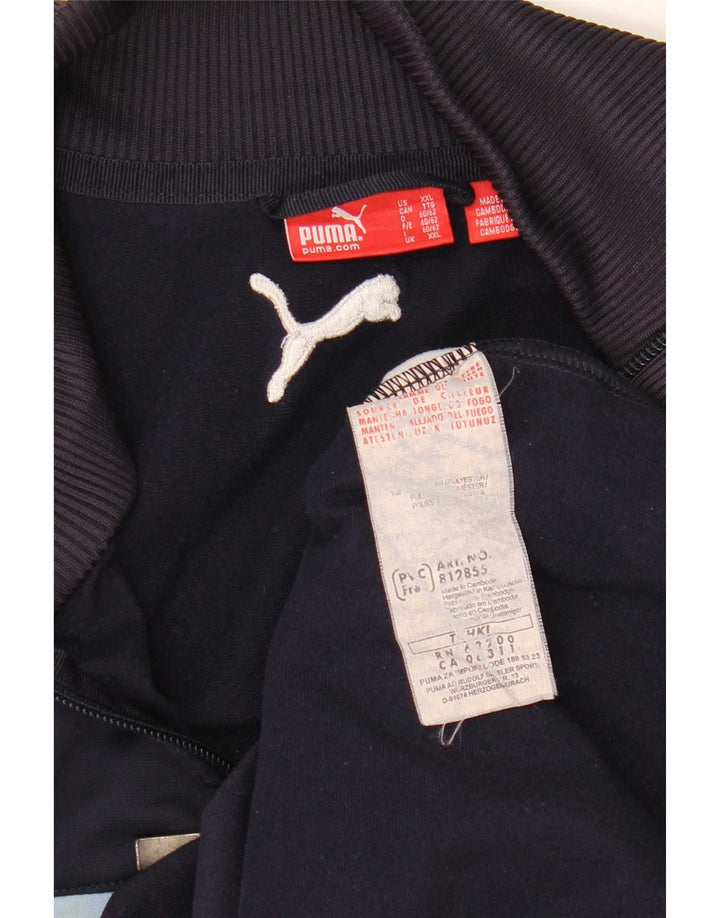 Puma Giacca da tuta da uomo 2XL Blu Navy Colourblock Poliestere