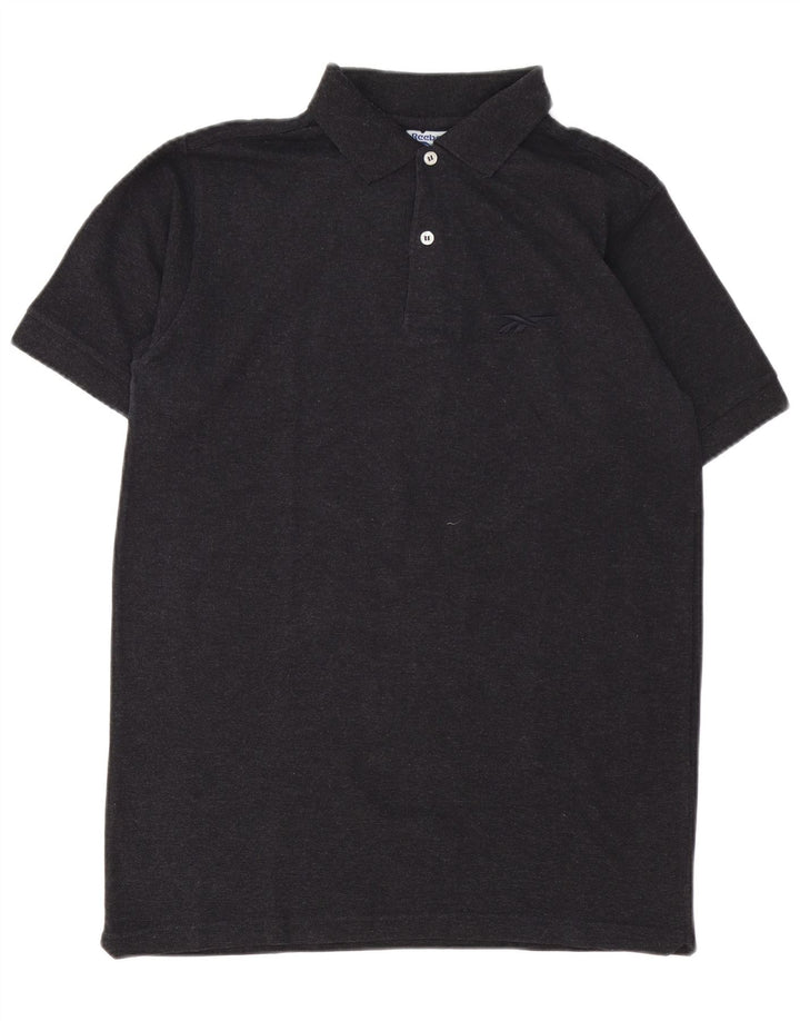 Polo REEBOK da uomo in cotone grigio medio