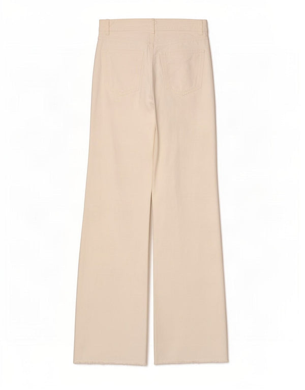 Jeans Zara da donna a vita alta a gamba larga EU 38 Small W28 L34 Bianco