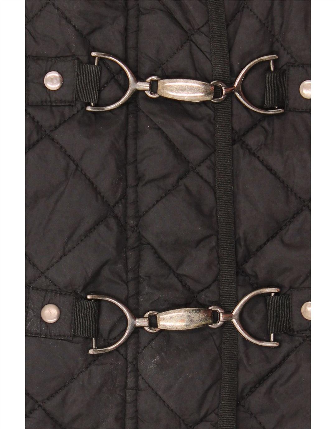 Giacca trapuntata da donna Laura Ashley UK 14 Large Nera in poliammide