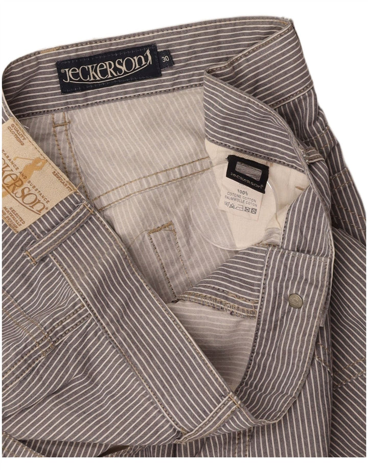 JECKERSON Bermuda da Uomo W30 Cotone Gessato Grigio Medio