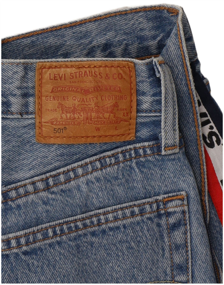LEVI'S Jeans dritti con grafica 501 da donna W28 L27 Blu