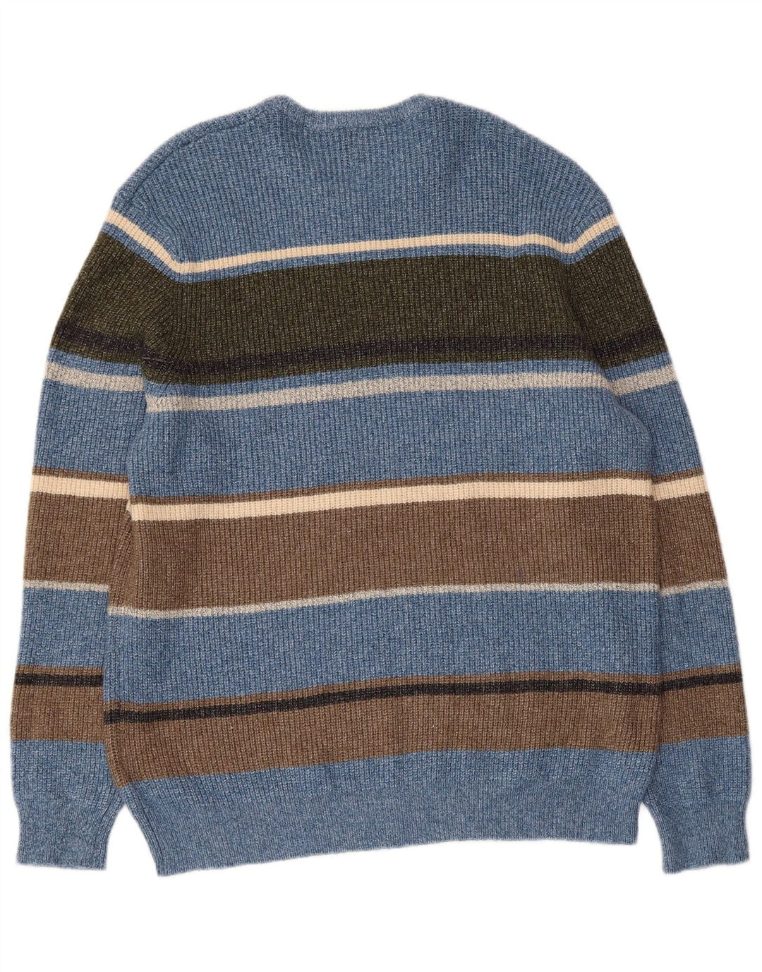 Maglione maglione girocollo da uomo Marks & Spencer XL in poliammide a righe blu