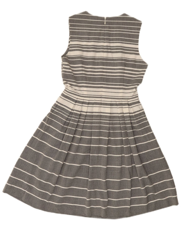 CALVIN KLEIN Abito da donna senza maniche a trapezio US 4 Small Grey Striped