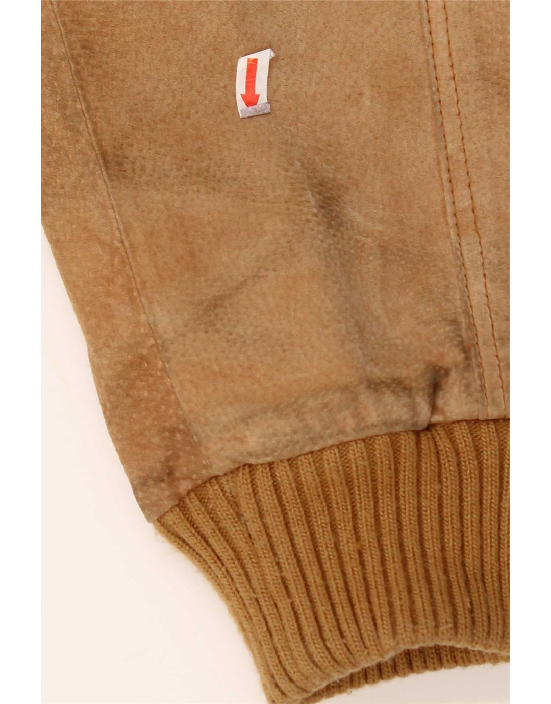 Giacca vintage in pelle scamosciata da uomo UK 42 2XL Pelle beige