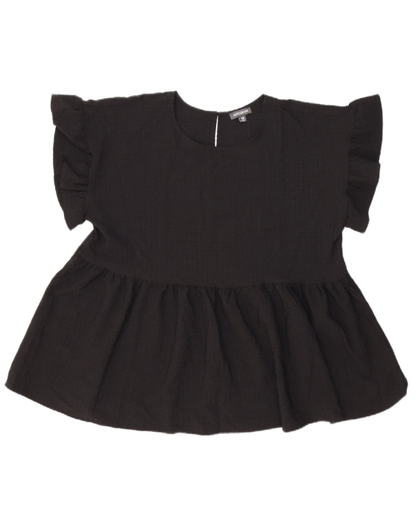 Marks & Spencer Camicetta oversize autografata da donna UK 16 Large Nera