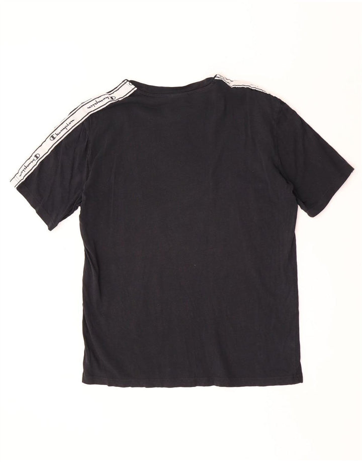 T-shirt grafica da uomo Champion Top color block nero medio