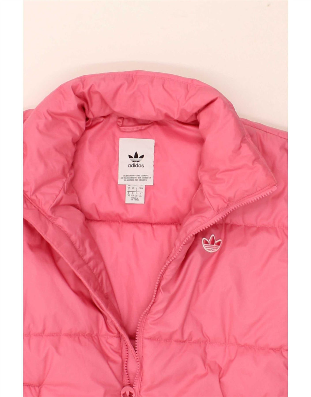 ADIDAS Womens Padded Jacket UK 4 XS Pink Polyester Vintage Adidas and Second-Hand Adidas from Messina Hembry 