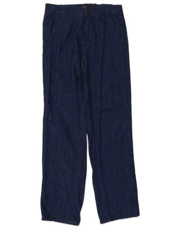 Jeans dritti da donna Lee piccoli W27 L31 cotone blu navy