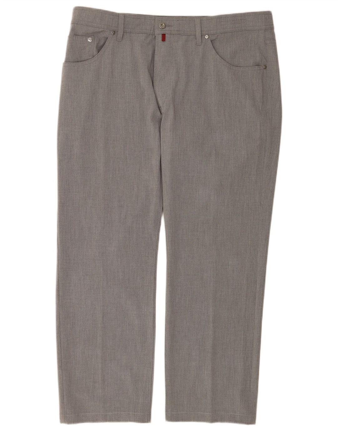 Pantaloni casual dritti da uomo Pierre Cardin W40 L30 poliestere grigio