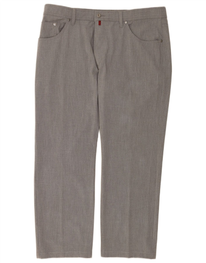 Pantaloni casual dritti da uomo Pierre Cardin W40 L30 poliestere grigio