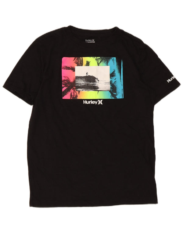 T-shirt grafica Hurley per ragazzi 13-14 anni XL in cotone nero