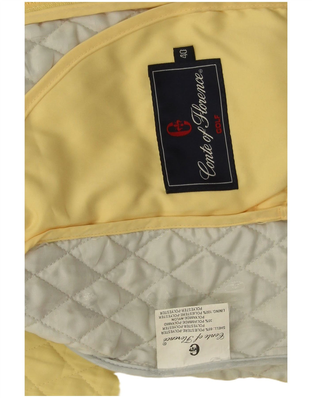 Gilet Trapuntato Donna Conte of Florence IT 40 Small Giallo Poliestere