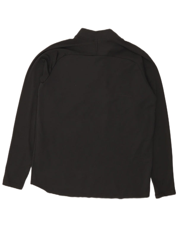 Nike Dri Fit Zip Neck Pullover Tuta da Uomo Top Large Nero Colourblock