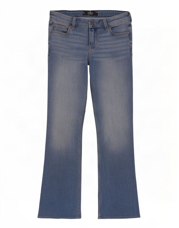 Jeans Bootcut Hollister da donna a vita bassa US 6 medi W28 L30 cotone blu