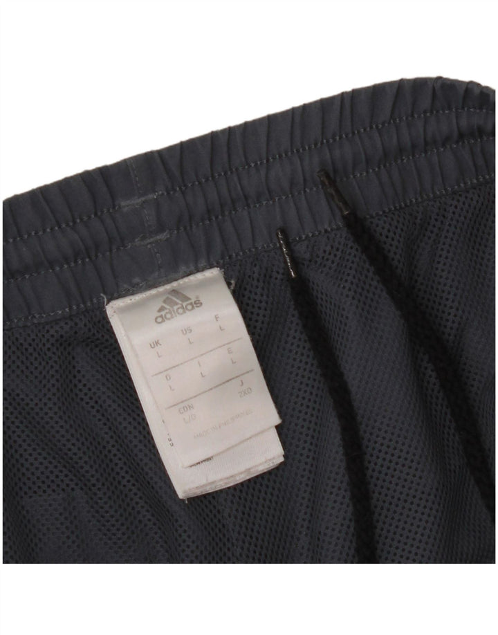 Pantaloni da tuta con grafica ADIDAS da uomo, pantaloni da jogging, grandi, in poliestere grigio