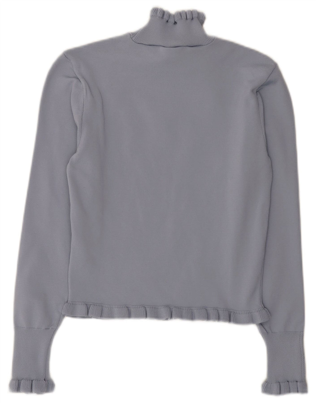 Maglione corto da donna Zara con collo dolcevita UK 12 Poliestere blu medio