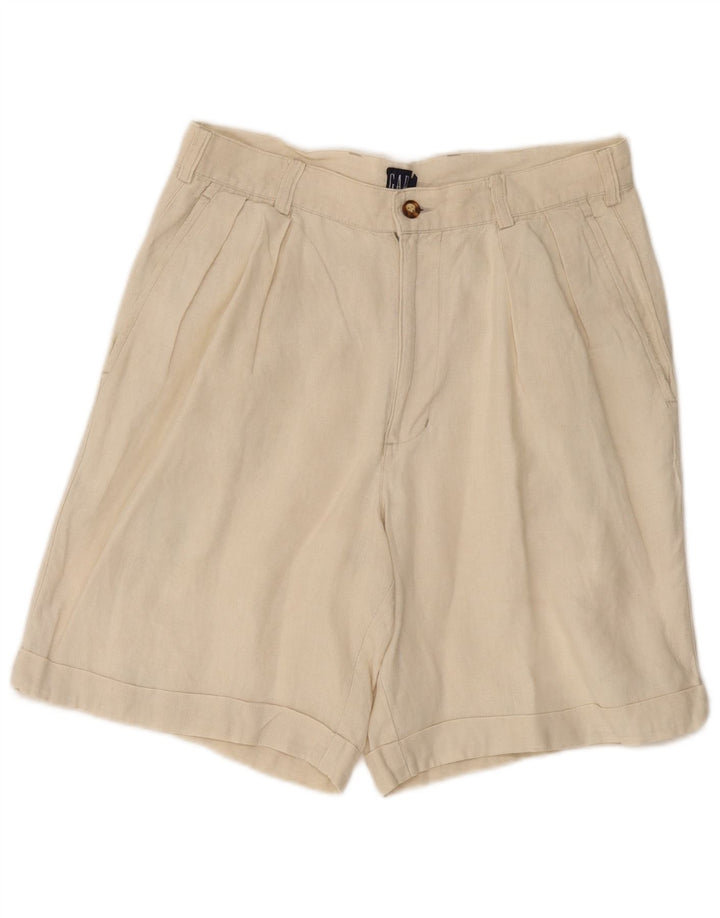 Pantaloncini chino con pegging da donna GAP W30 lino bianco medio