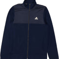 ADIDAS Mens Tracksuit Top Jacket Small Navy Blue Colourblock Vintage Adidas and Second-Hand Adidas from Messina Hembry 