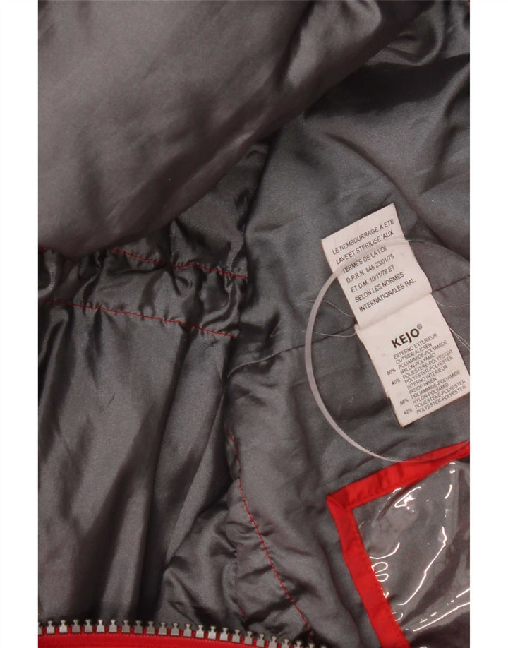 Giacca imbottita con cappuccio da uomo Kejo UK 36 piccola in nylon rosso