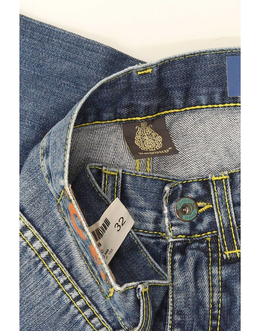 Dondup Jeans dritti standard da uomo W32 L28 Blu Navy