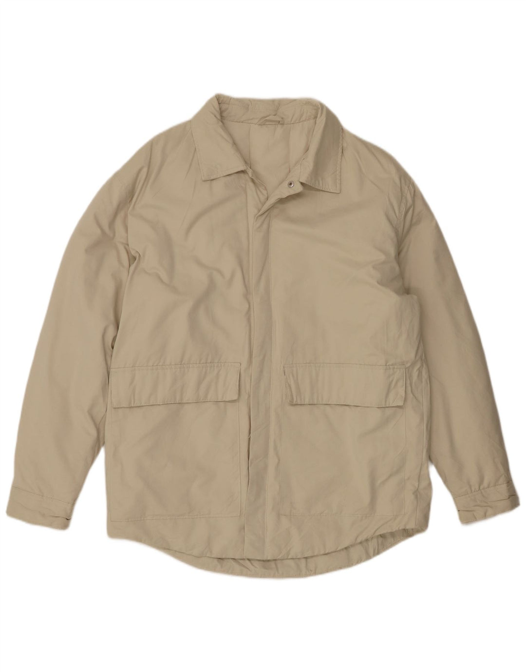 Giubbotto bomber da uomo Zara UK 40 grande poliestere beige