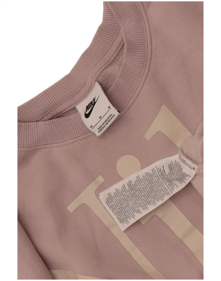 Felpa oversize con grafica Nike da donna UK 14 cotone viola medio