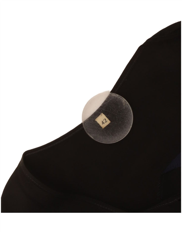 Abito lungo da donna vintage IT 42 color block medio nero