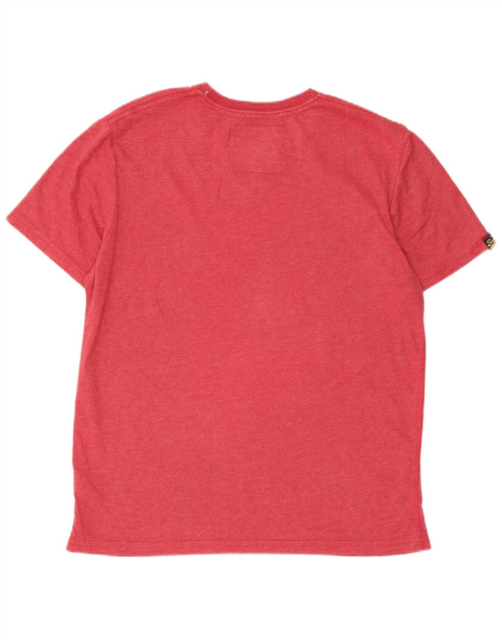 T-shirt grafica da uomo SUPERDRY Top grande in cotone rosso