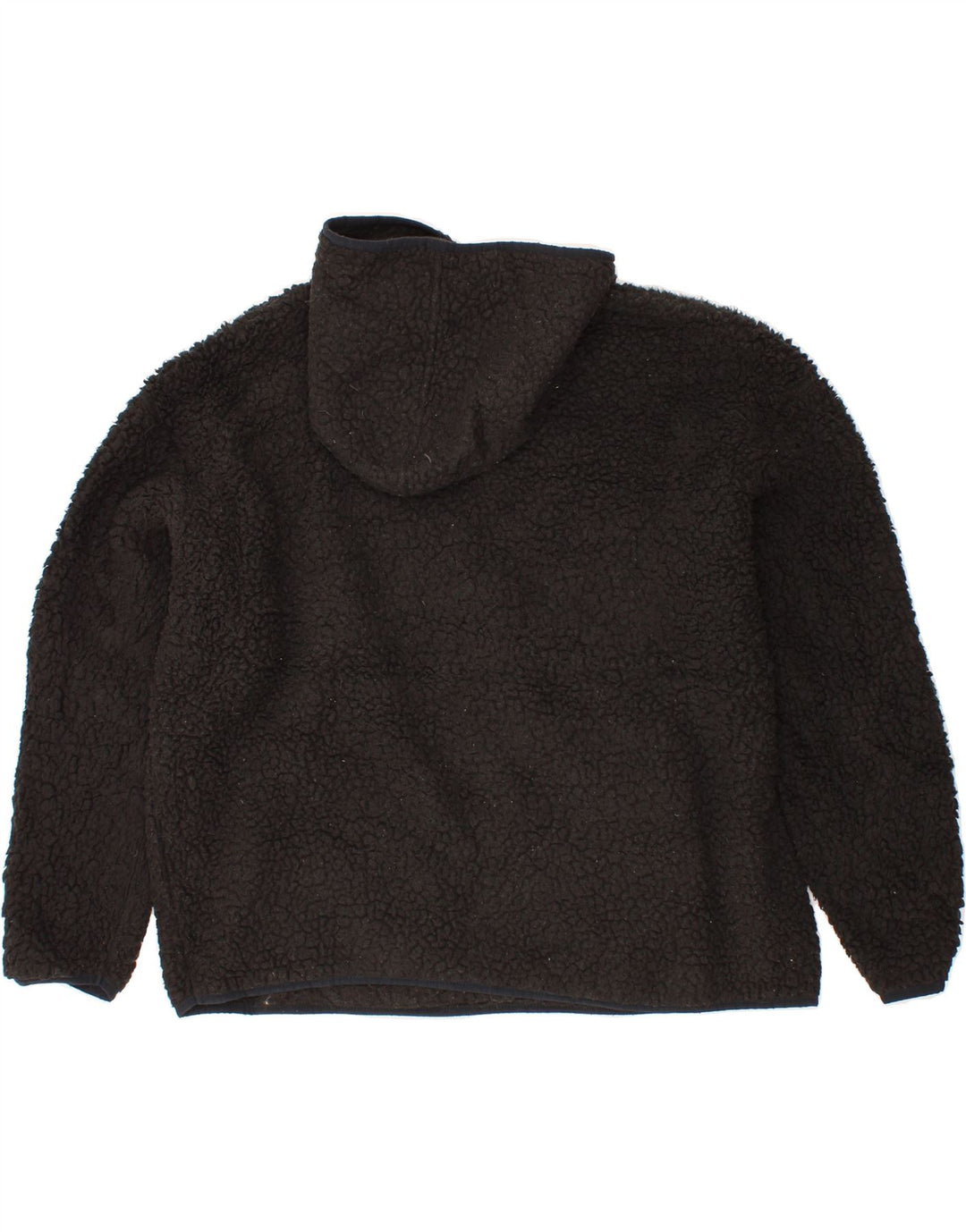 EDDIE BAUER Womens Oversized Hooded Fleece Jumper UK 18 XL Black Polyester Vintage Eddie Bauer and Second-Hand Eddie Bauer from Messina Hembry 