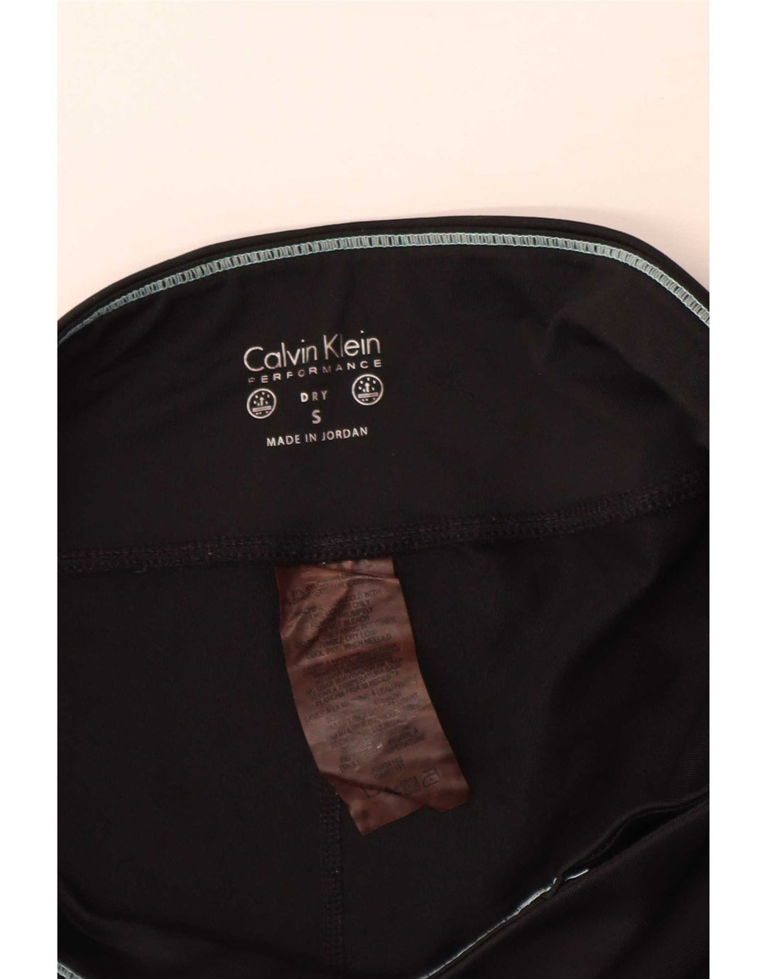 Leggings grafici da donna Calvin Klein UK 10 piccoli nylon nero