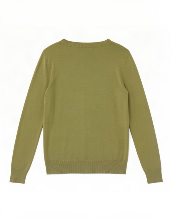 Maglione maglione con scollo a barca da donna Marks & Spencer UK 6 XS acrilico verde