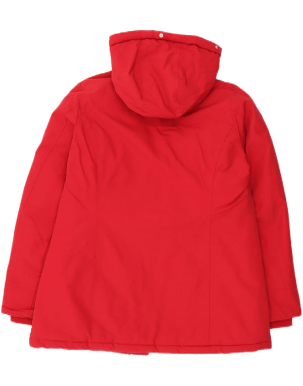 Giacca imbottita vestibilità ampia con cappuccio da donna Champion UK 10 piccola rossa