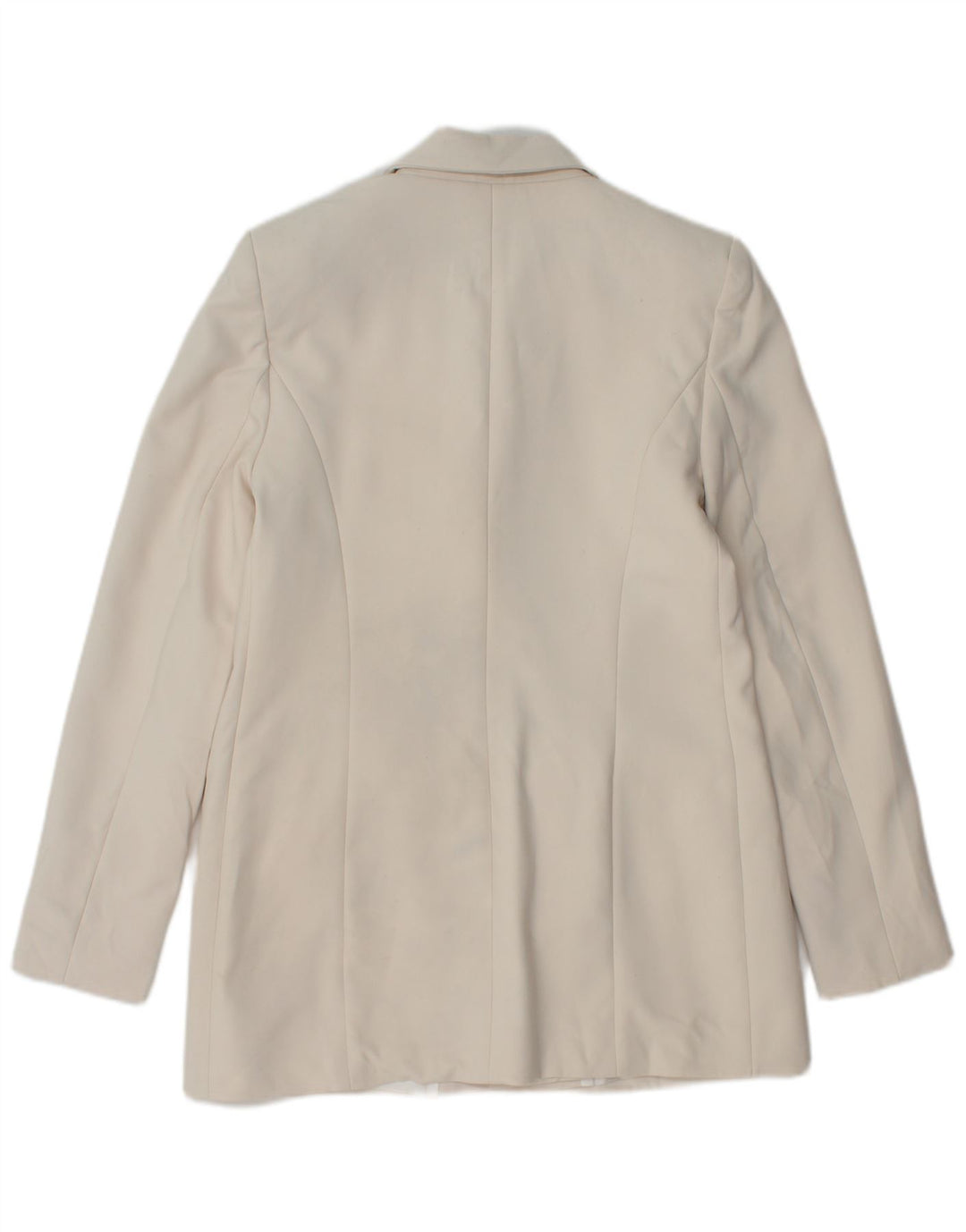 Giacca blazer doppiopetto da donna Zara UK 10 piccola poliestere bianco