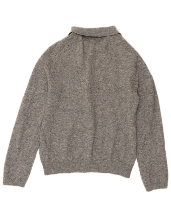 Maglione maglione collo alto da donna Zara UK 18 XL lana screziata grigia