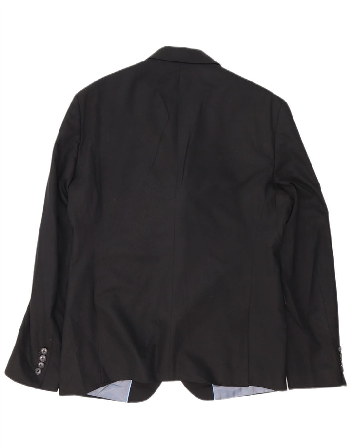 Giacca blazer a 2 bottoni da uomo Zara EU 52 grande viscosa nera