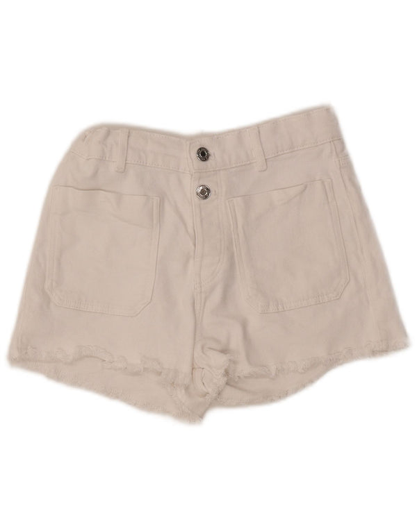 Shorts in denim per bambina ZARA 13-14 anni W27 Cotone bianco