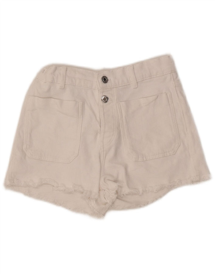 Shorts in denim per bambina ZARA 13-14 anni W27 Cotone bianco