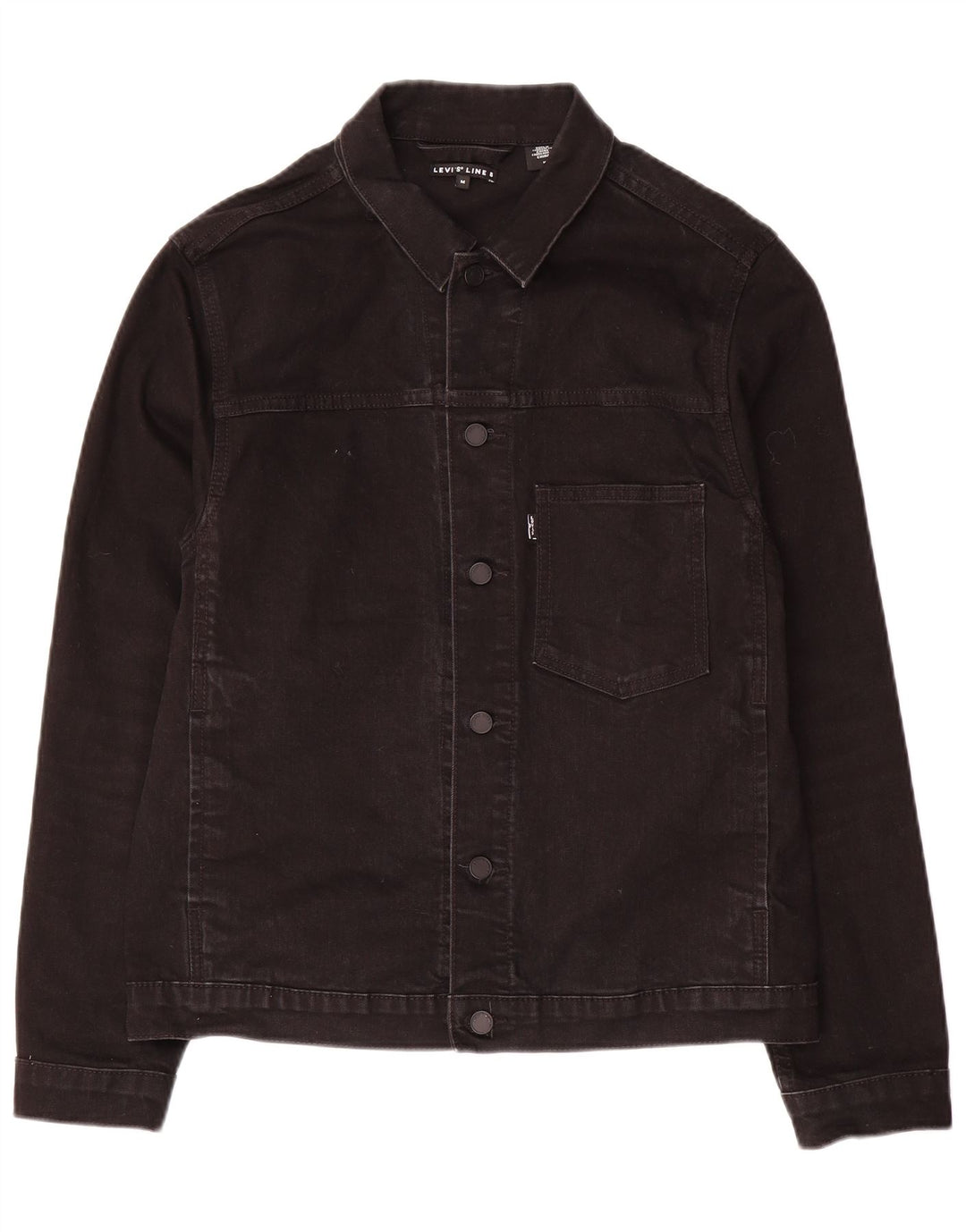 Levi's Line 8 Giacca in denim da uomo, cotone nero medio, classica