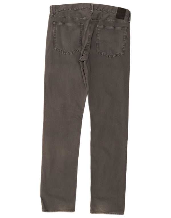 Gap Mens Straight Casual Trousers W34 L34 Grey Cotton