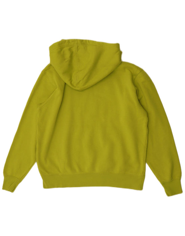 Nike Womens Hoodie Jumper UK 14 Medium Green Cotton