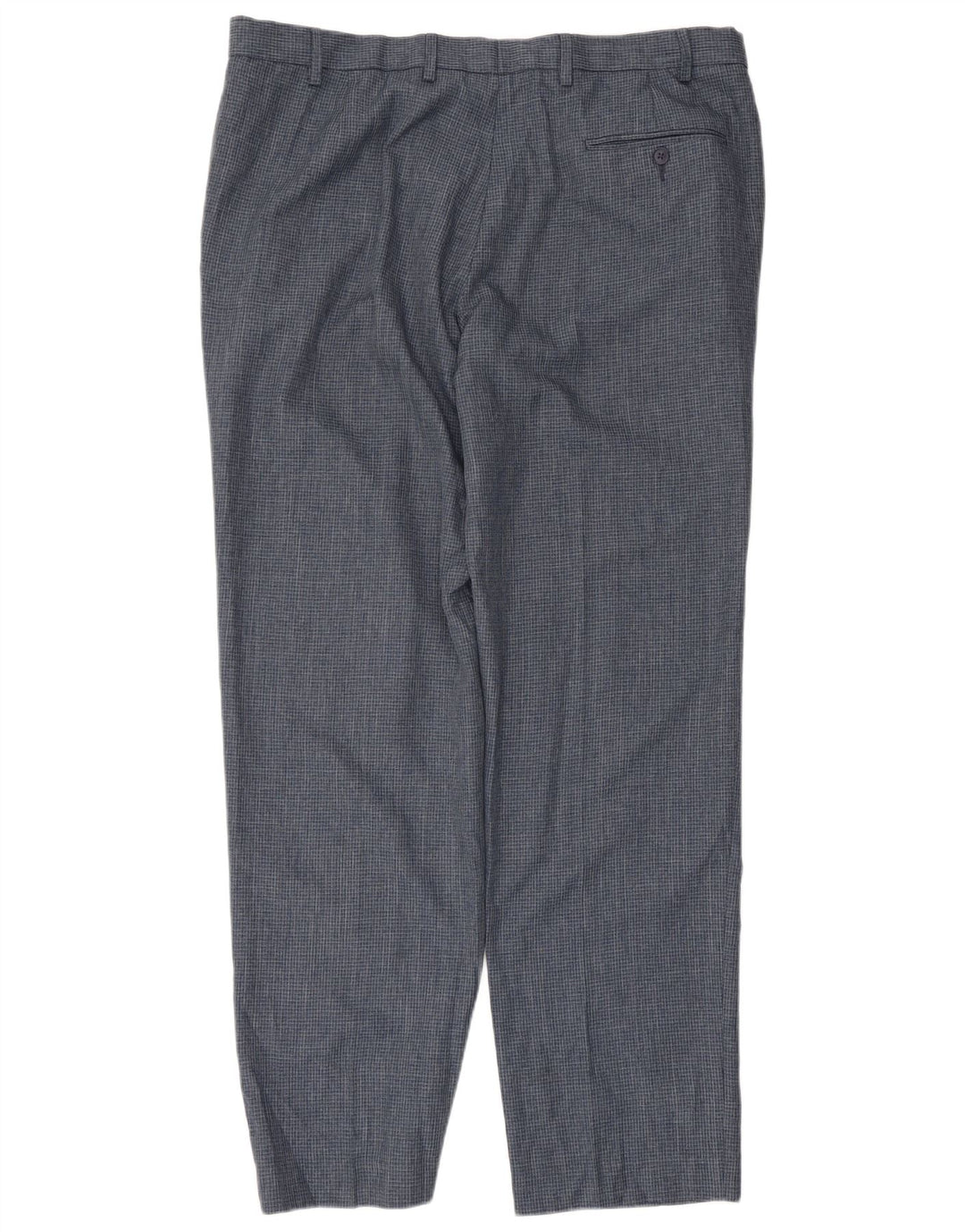 Pantaloni da abito affusolati su misura da uomo Marks & Spencer W40 L33 a quadri blu